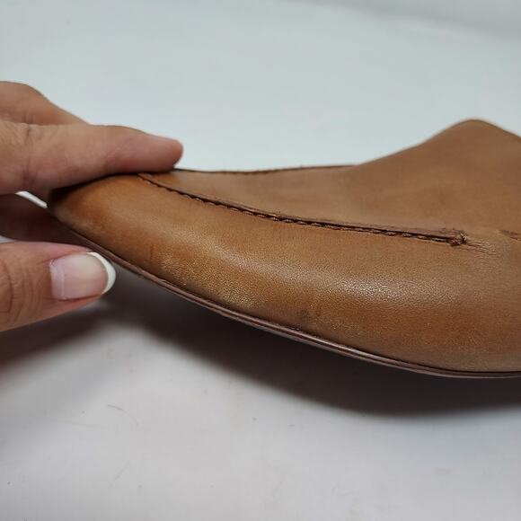 Madewell Pointed Toe Tan Leather Flat Loafer Size 6 - Picture 13 of 14